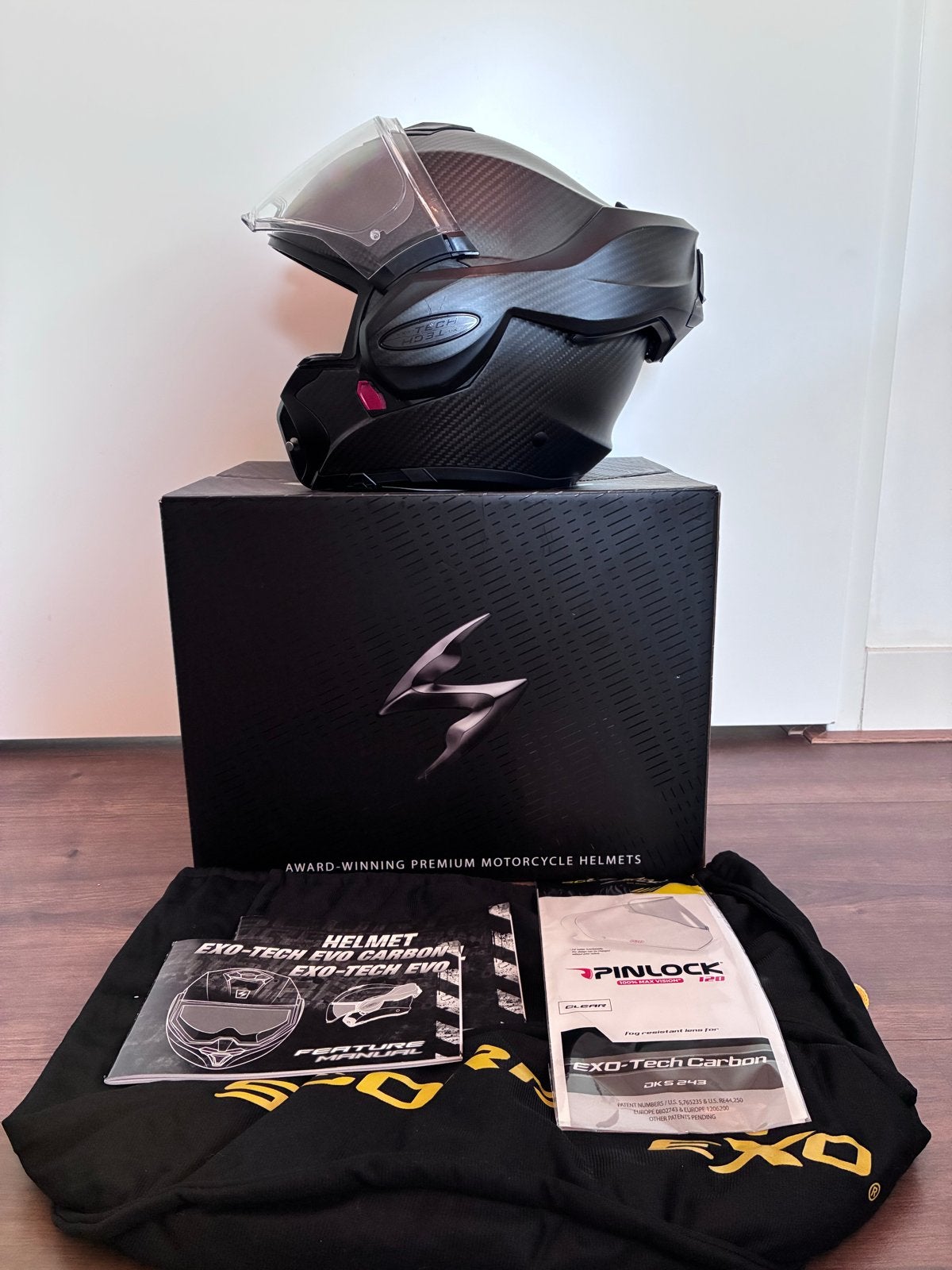 Scorpion Exo Tech Carbon S - Nieuwstaat Systeemhelm, Motoren, Ophalen of Verzenden, Nieuw zonder kaartje, Heren, Overige typen