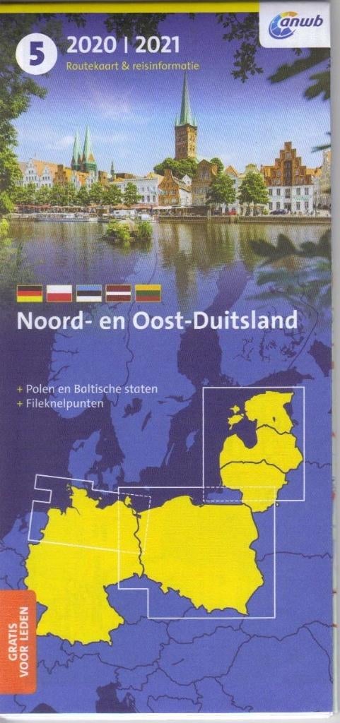 ANWB RouteKaart Duitsland(NO)+Polen+Estland+Letland+Litouwen, ANWB, 2000 tot heden, Nieuw, Ophalen of Verzenden