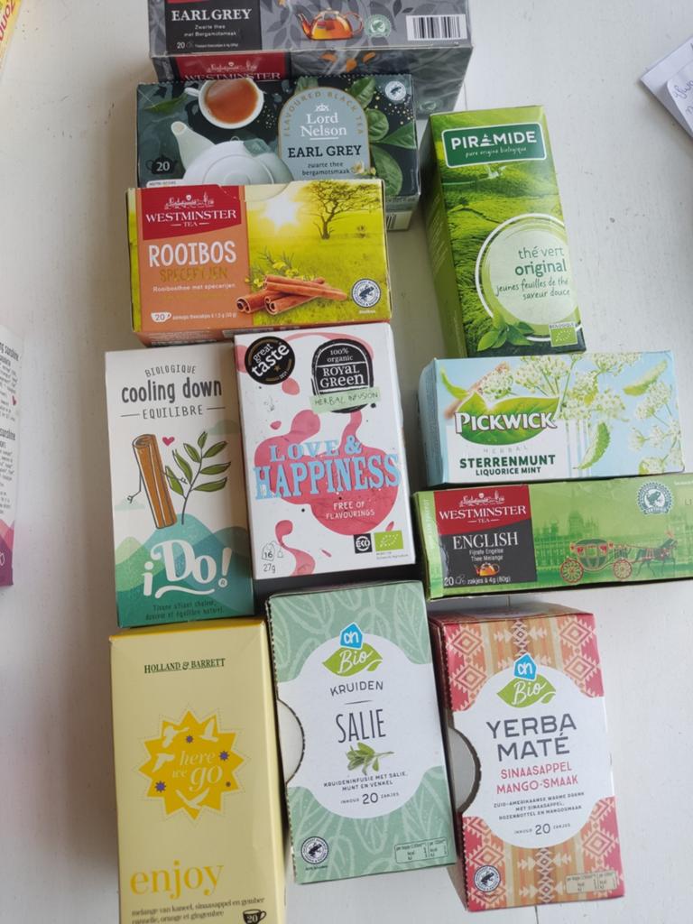 Thee in doosjes gratis ophalen, Hobby en Vrije tijd, Theezakjes, Ophalen of Verzenden, Theezakje(s)