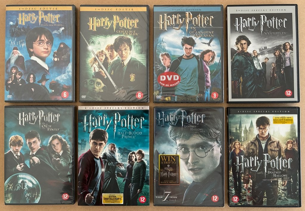 HARRY POTTER Complete 8 film collectie (DVD), Vanaf 12 jaar, Ophalen of Verzenden, Zo goed als nieuw, Overige genres