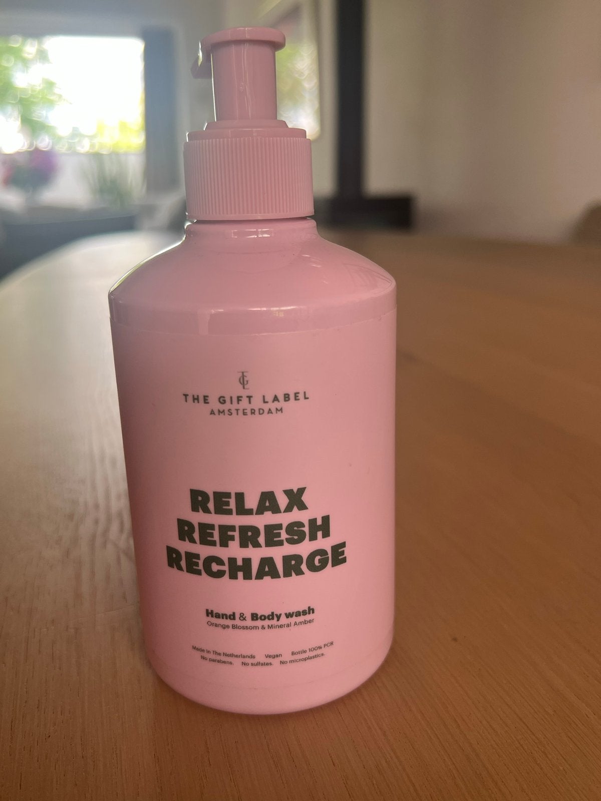 The Gift Label Hand & Body Wash Oranjebloesem & Amber, Ophalen of Verzenden, Nieuw, Bad & Douche