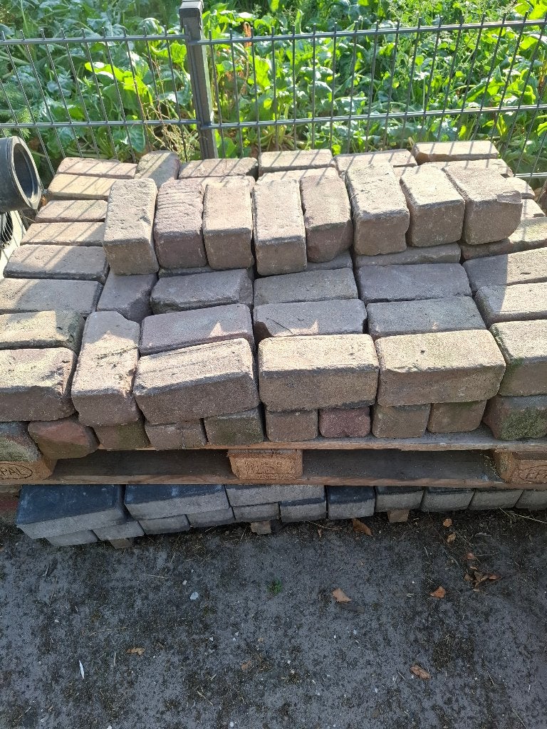 TE KOOP 1,5 M2 GEBAKKEN KLINKERS 10-DUIMERS, Ophalen, Gebruikt, Keramiek, Klinkers