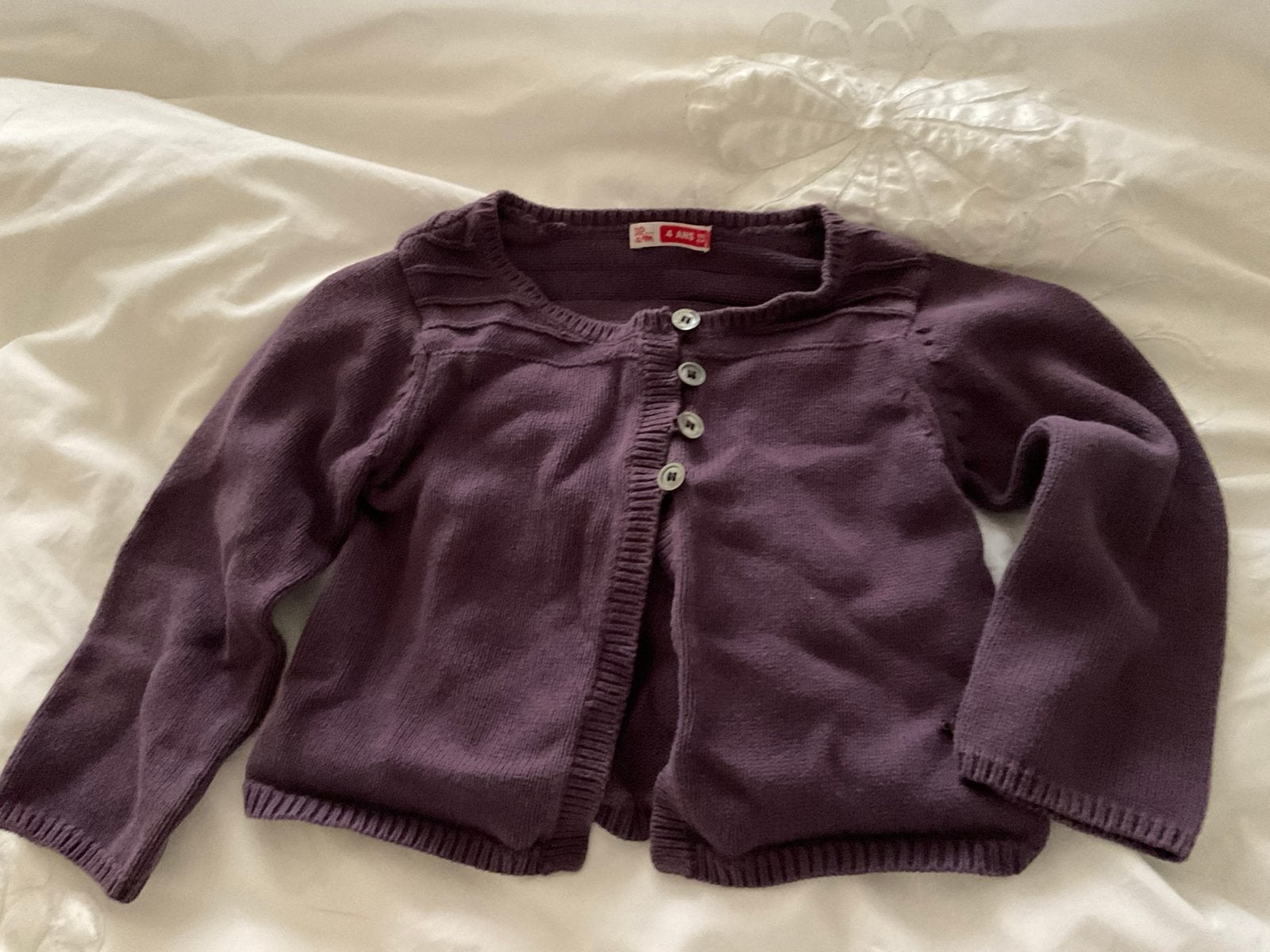 Vestje katoen meisje 4 jaar, Kinderen en Baby's, Kinderkleding | Maat 104, Verzenden, Zo goed als nieuw, Meisje, Trui of Vest