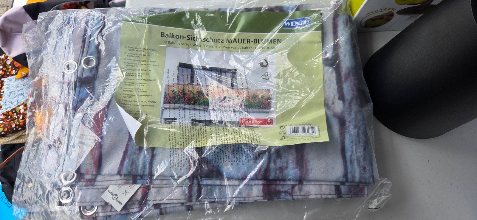 Balkonscherm stenen motief 500x85 cm vidaXL nieuw, Ophalen of Verzenden, Nieuw