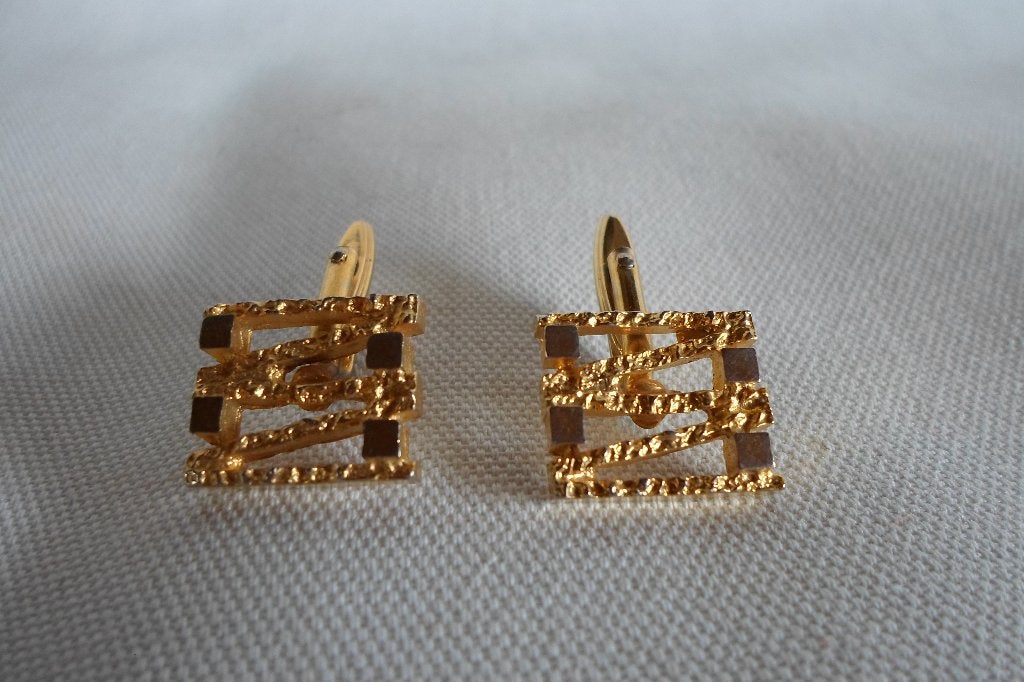 Manchetknopen Goud Zilver Tone, Ophalen of Verzenden, Zo goed als nieuw, Overige materialen