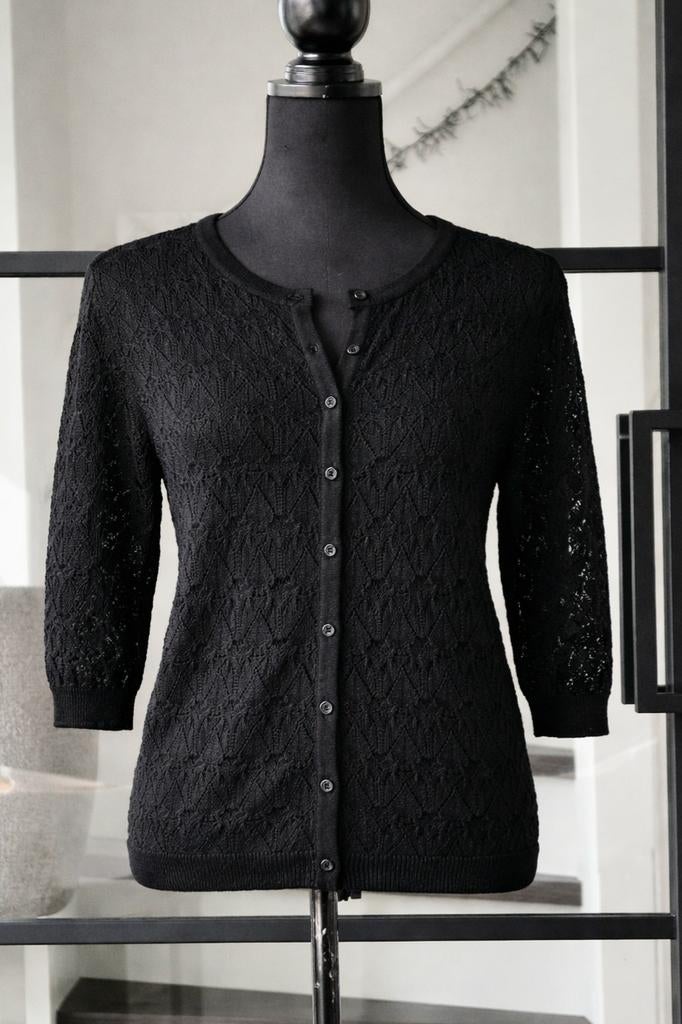 Mi Piace Viscose Vest maat L Kleur Zwart, Maat 38/40 (M), Mi Piace, Zwart, Nieuw