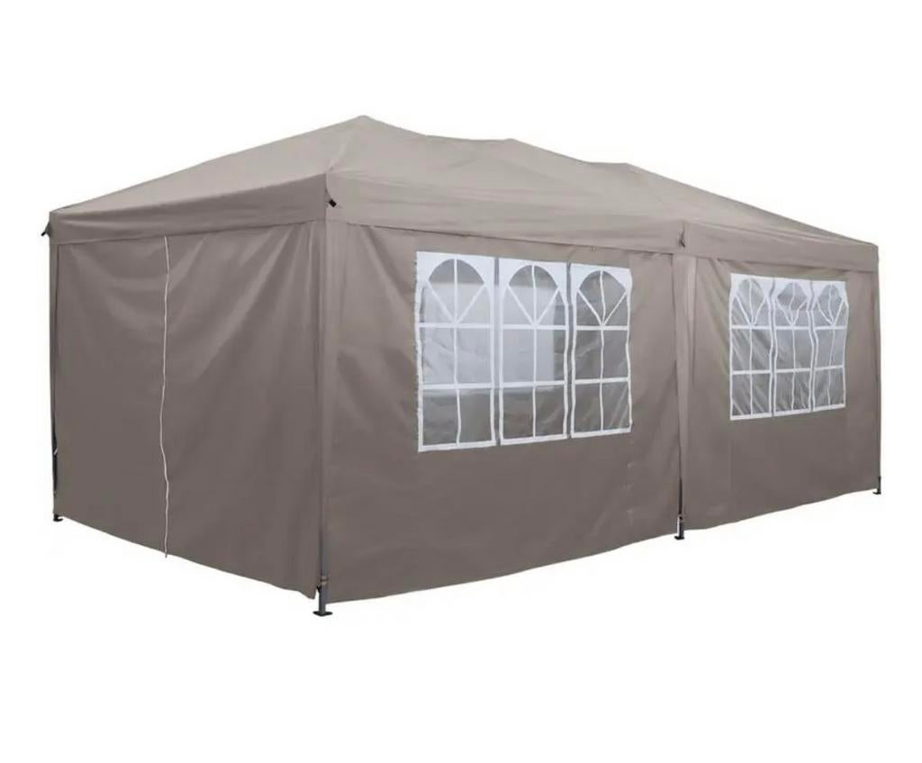 Te huur Partytent 290x580x270 cm met zijwanden en stoelen, Tuin en Terras, Partytenten, Gebruikt, Partytent, Minder dan 4 meter