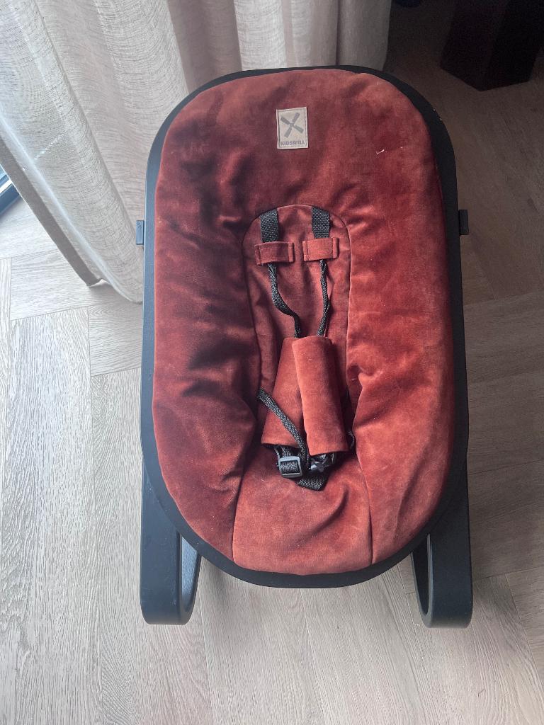 Kidsmill wipper + Newborn base - Kidsmill Up! Velour Copper, Ophalen, Zo goed als nieuw, Meegroeistoel, Gordel(s)