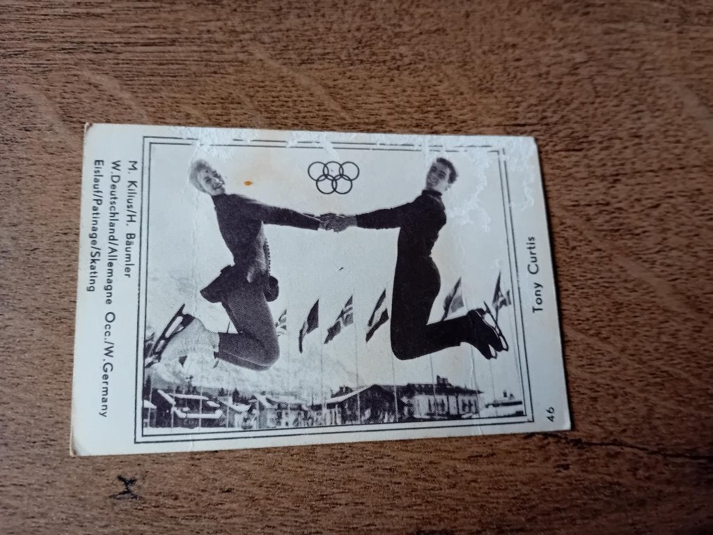 Verzamelkaartje 46 Tony Curtis, Hobby en Vrije tijd, Ophalen of Verzenden, Zo goed als nieuw, Sticker