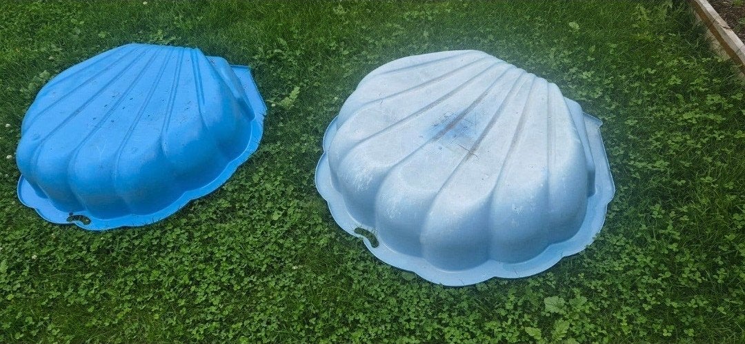 Schelpvormige zandbak/zwembadje - GRATIS, Kinderen en Baby's, Speelgoed | Buiten | Zandbakken, Ophalen, Gebruikt