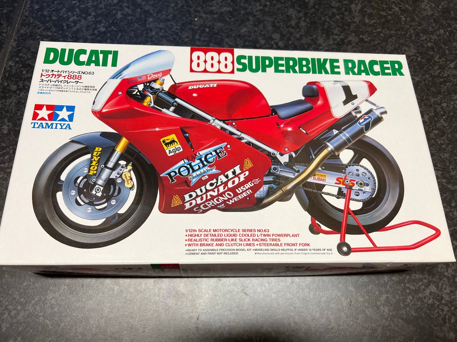 Tamiya ducati 888 1-12, Hobby en Vrije tijd, Ophalen of Verzenden, Zo goed als nieuw, Groter dan 1:32, Tamiya
