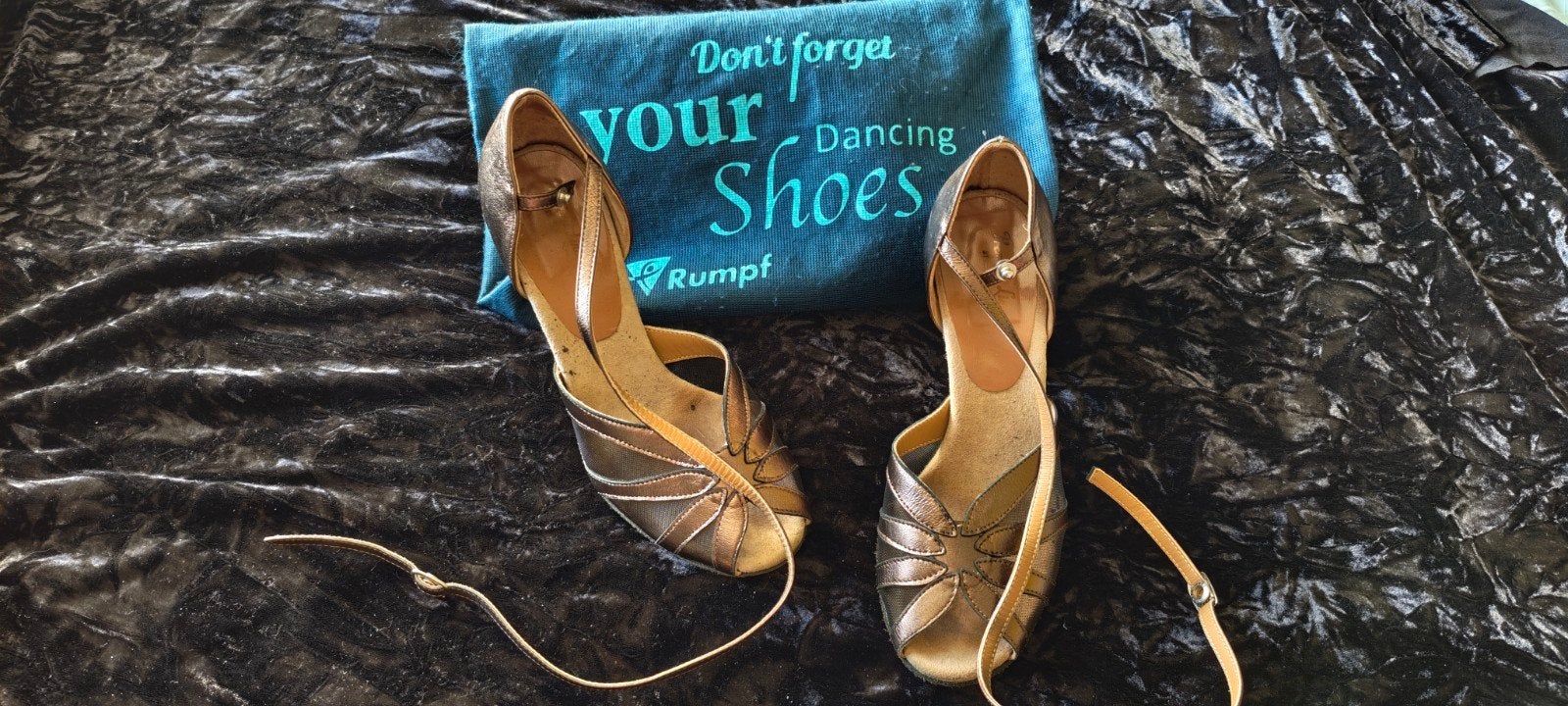 Dansschoenen Dames Maat 38.5 - Gedragen, Kleding | Dames, Bruin, Premium Line by Rumpf, Dansschoenen, Ophalen of Verzenden