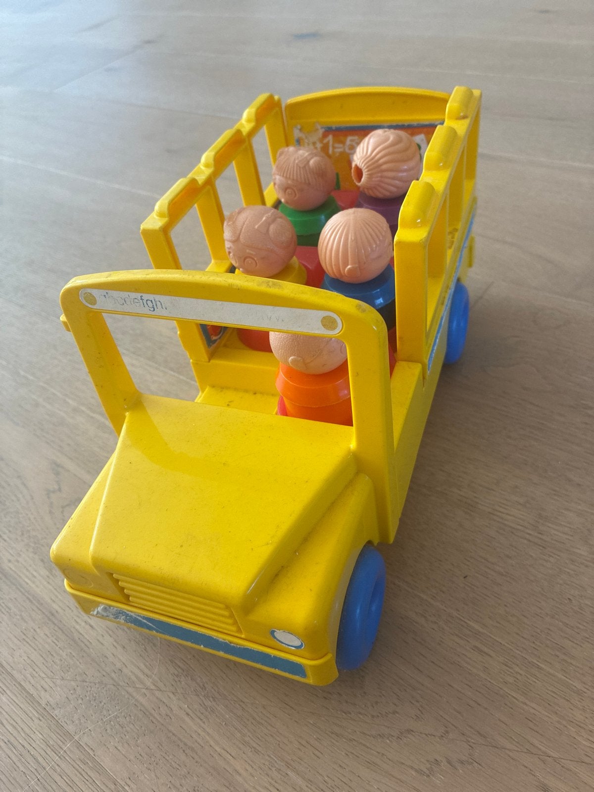 Vintage Fisher-Price Schoolbus met Little People, Ophalen of Verzenden, Gebruikt