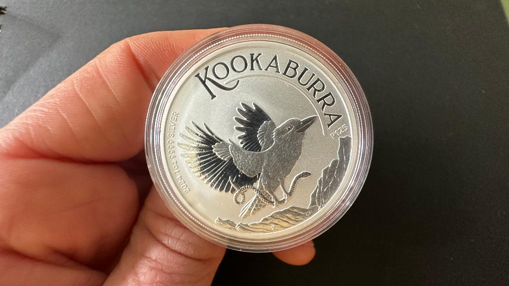 1 Oz Zilveren Munt Australië Kookaburra 2024, Ophalen of Verzenden, Losse munt, Zilver