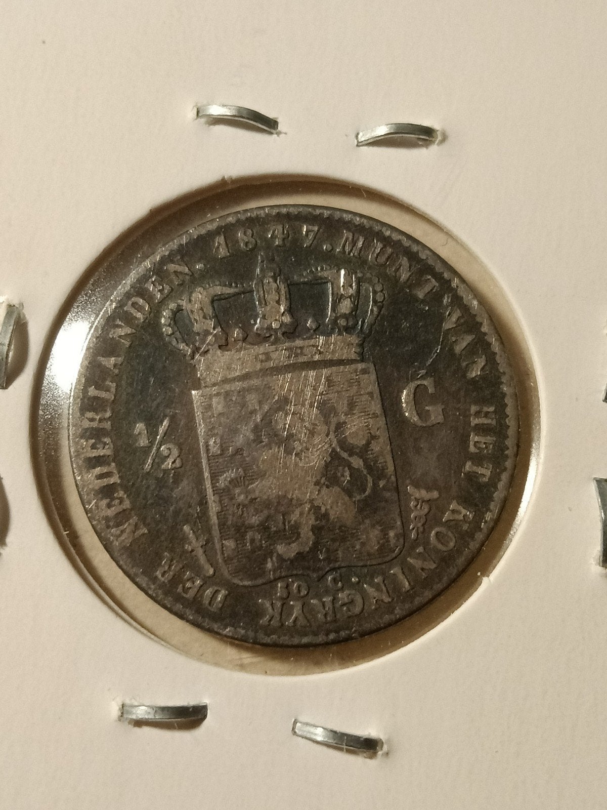 Halve gulden 1847 Willem twee, Ophalen of Verzenden, Koning Willem II, ½ gulden