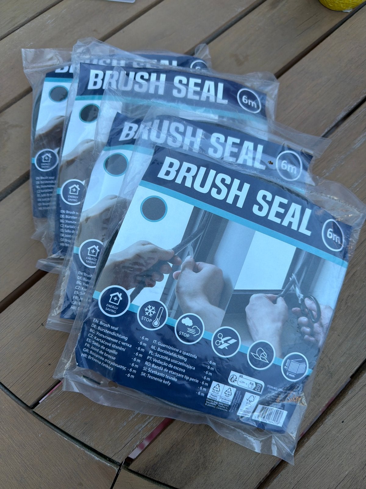 4x Brush Seal tochtstrip 6m - Nieuw in verpakking, Minder dan 4 cm, Overige materialen, Nieuw, Ophalen of Verzenden
