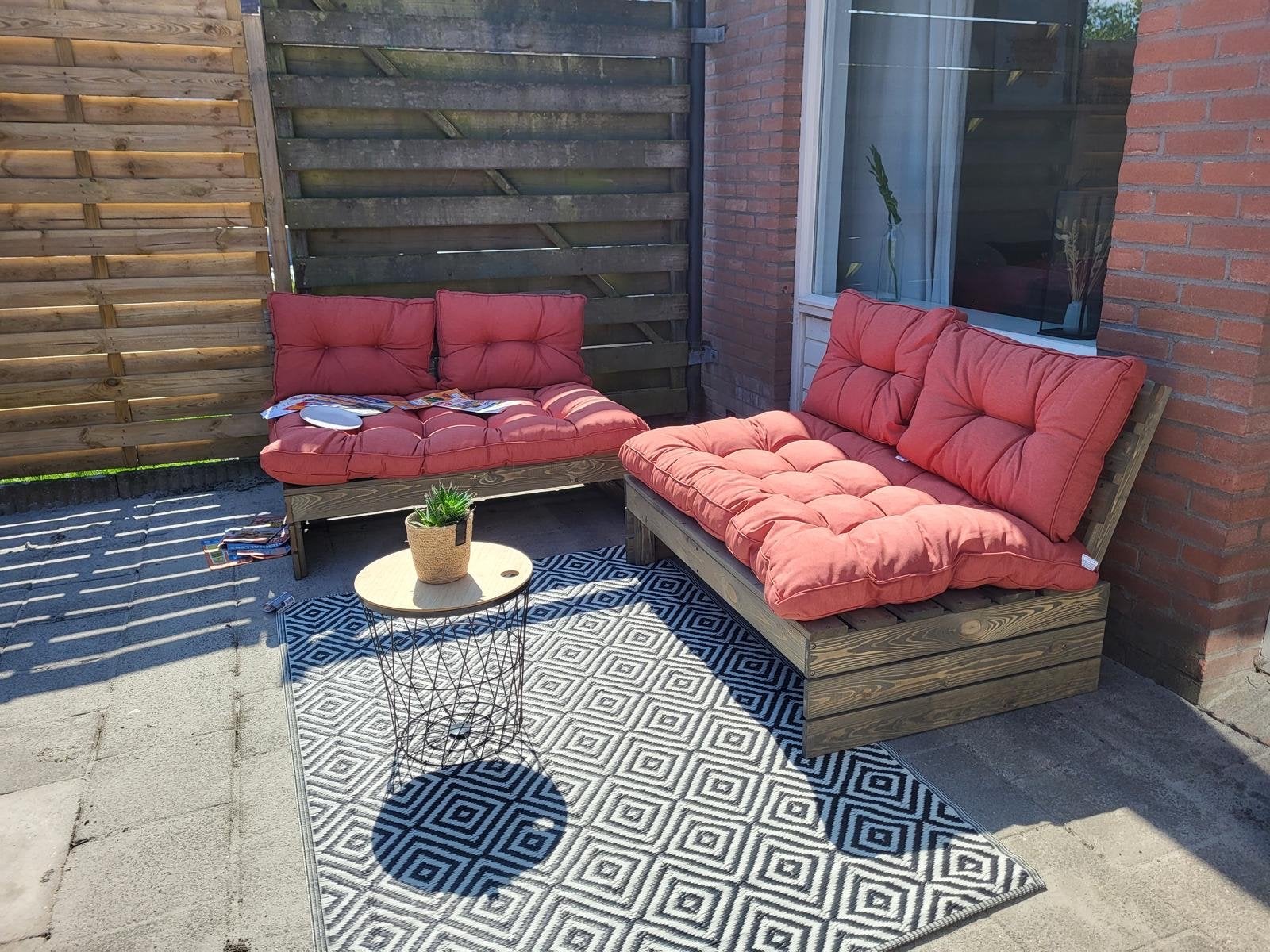 3x Kussenset voor palletbank kussens, Ophalen, Zo goed als nieuw