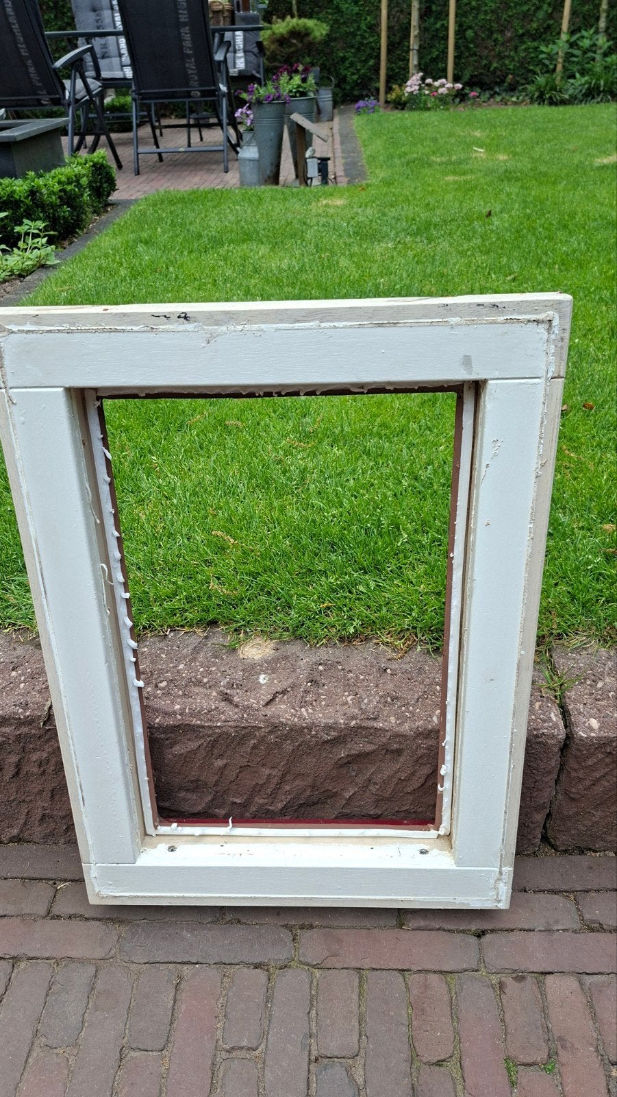 Hardhouten kozijnen  4 stuks. Koopje., Ophalen, Zo goed als nieuw, Gevelraam of Ruit