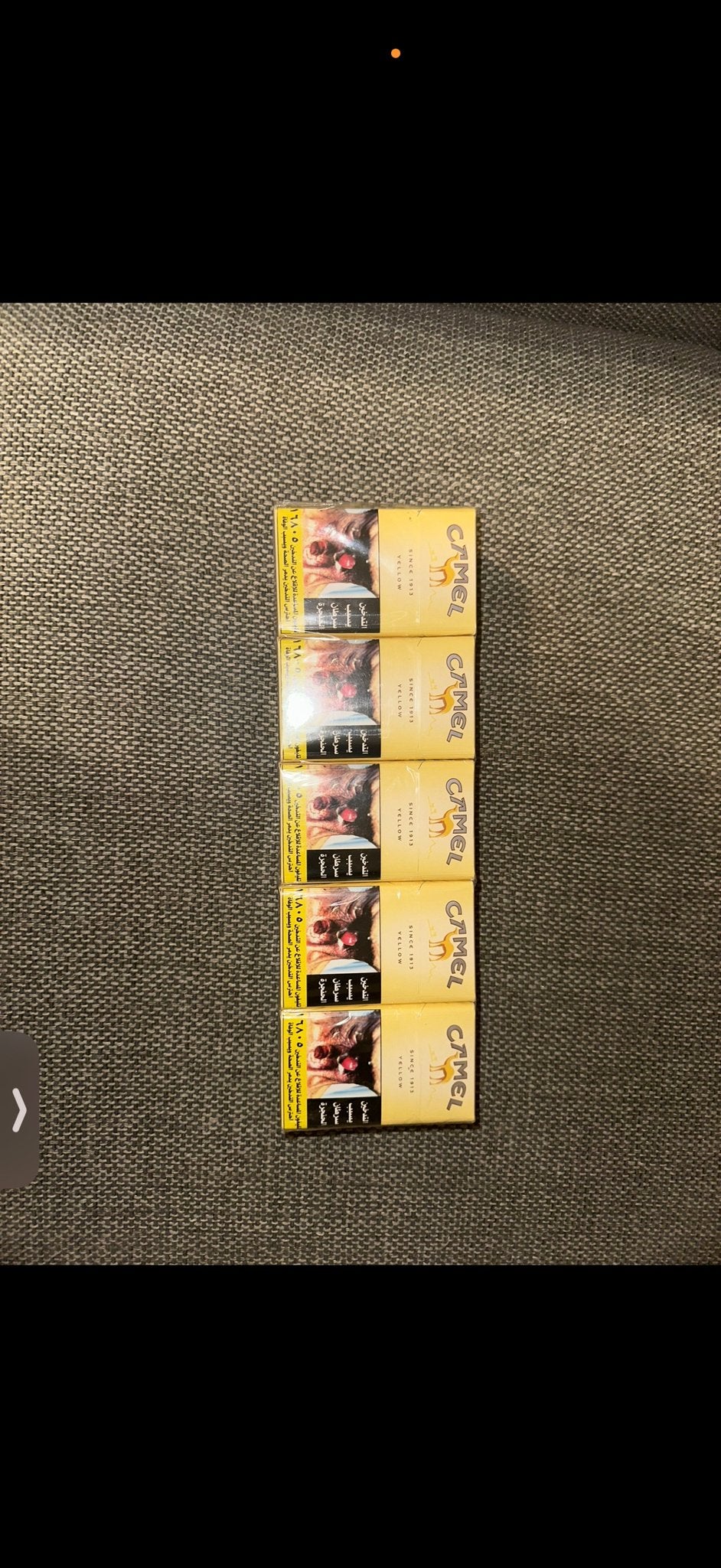 Camel Yellow sigarettenpakjes (5 stuks), Ophalen of Verzenden, Nieuw, Overige typen
