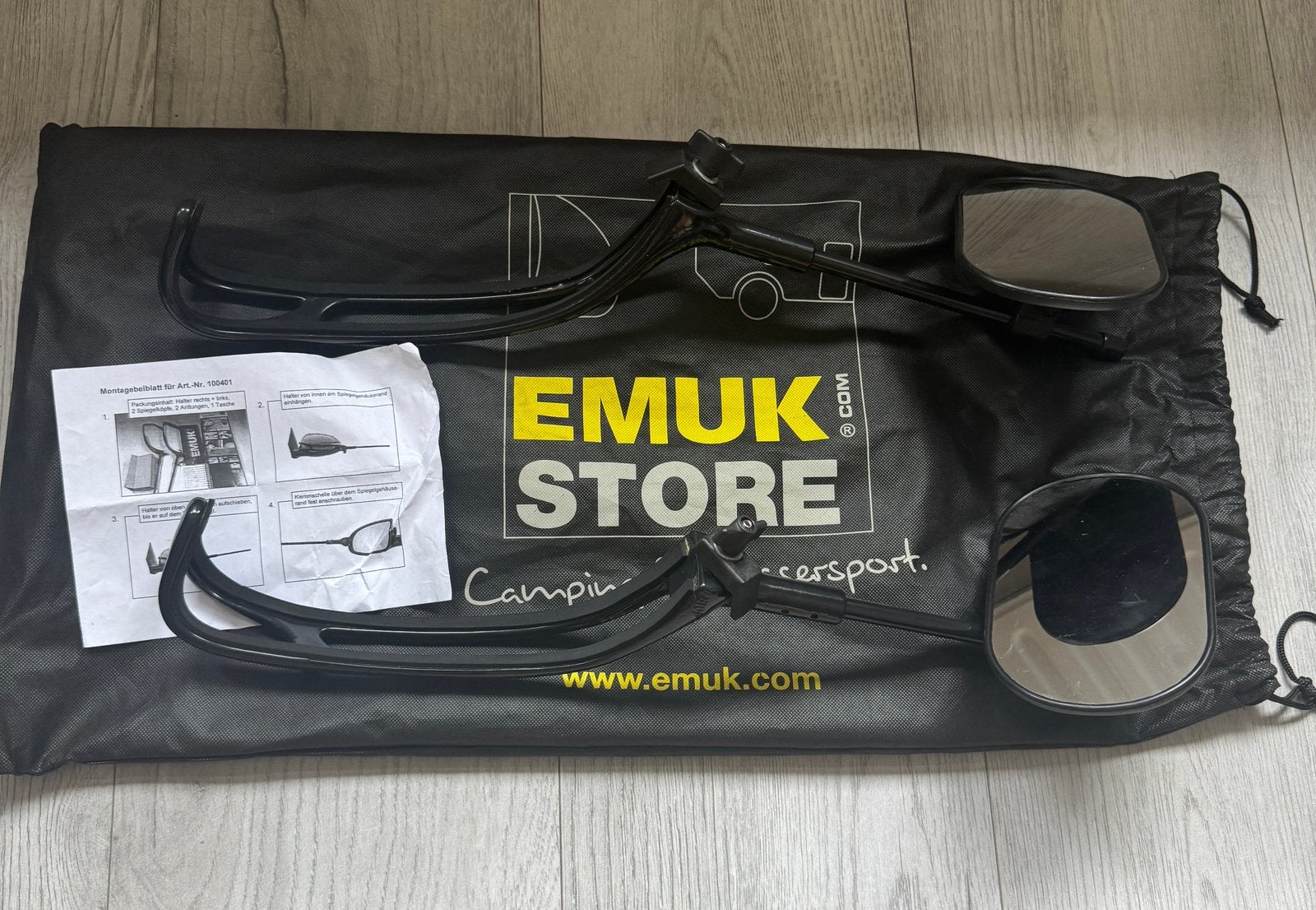 EMUK Opzetspiegels voor Caravan / Kia Sportage, Ophalen, Gebruikt, Universele onderdelen