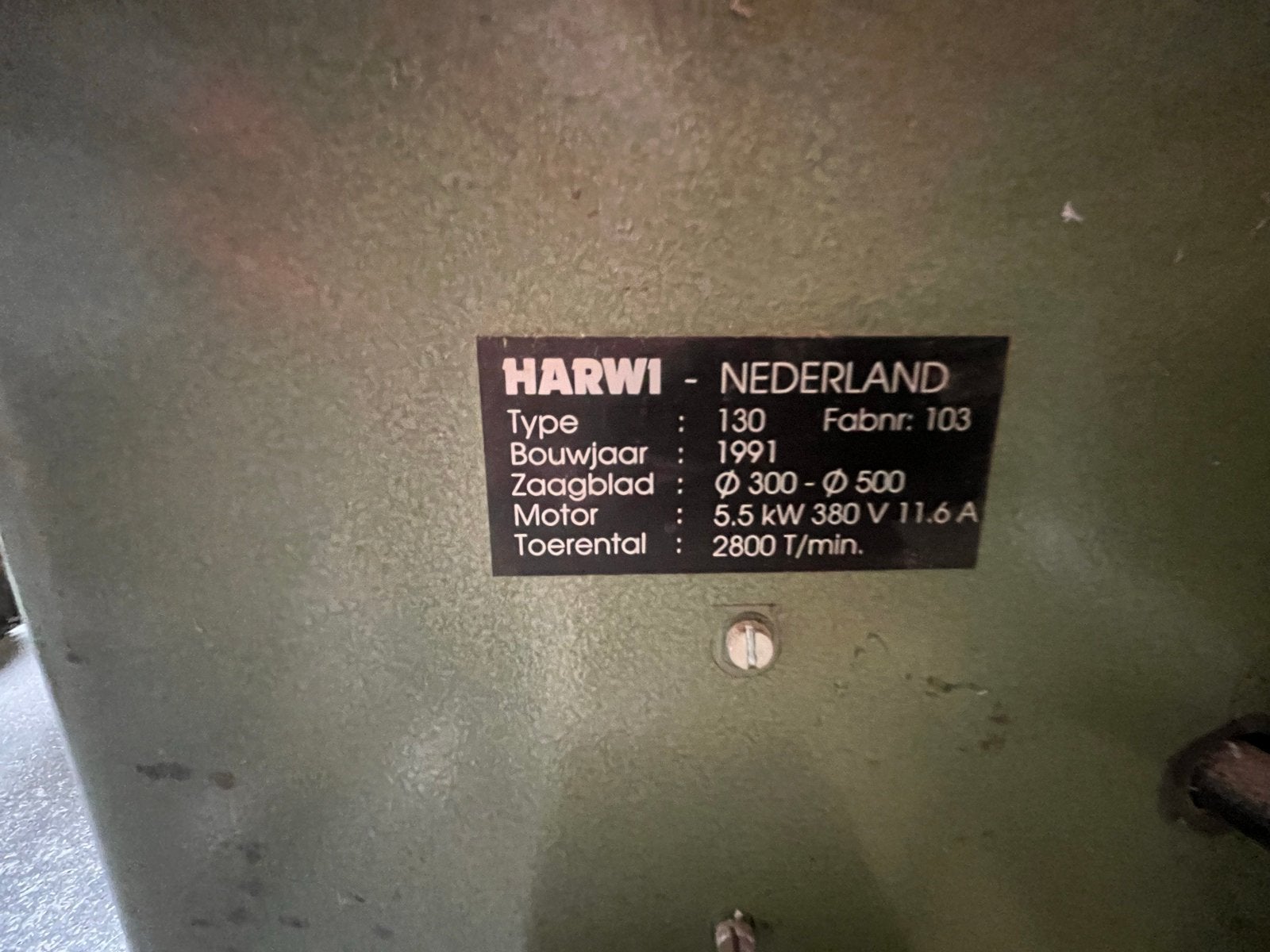 Harwi 130 Cirkelzaag, Doe-het-zelf en Verbouw, Gereedschap | Zaagmachines, Ophalen, Gebruikt, Cirkelzaag, 70 mm of meer