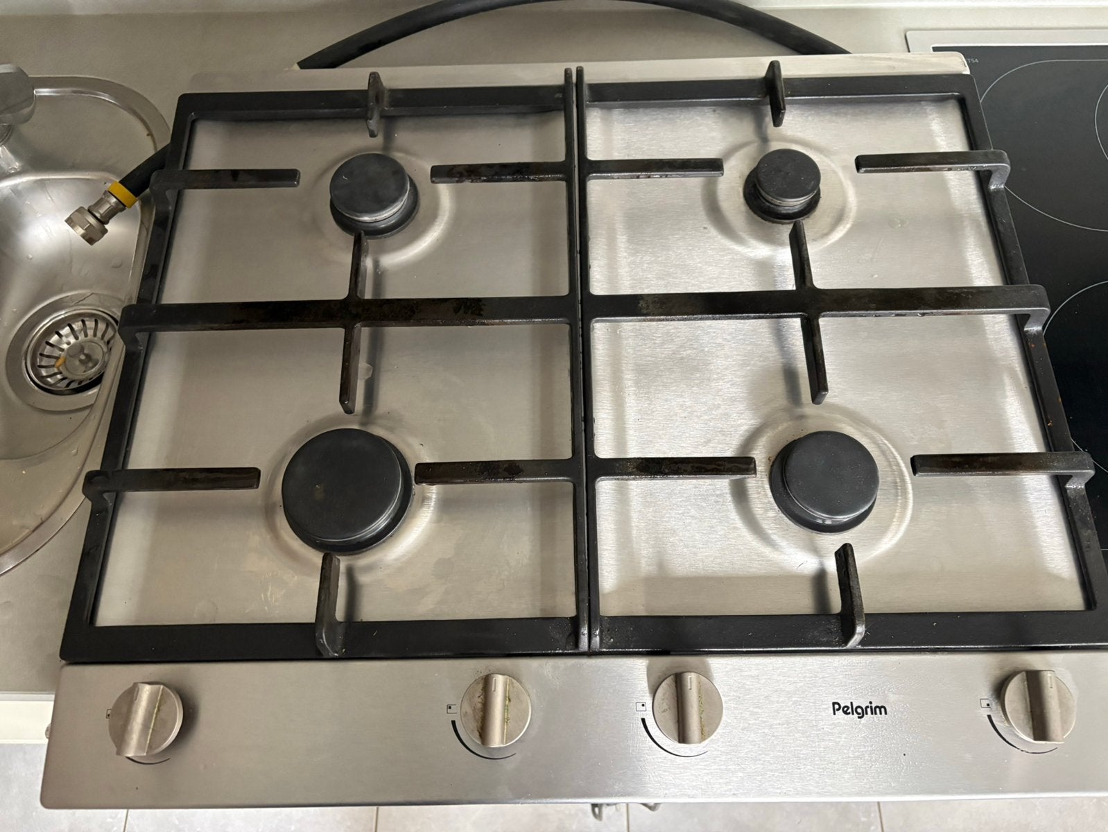 Mooi pelgrim gas kookplaat, Witgoed en Apparatuur, Kookplaten, Ophalen, 4 kookzones, Zo goed als nieuw, Inbouw