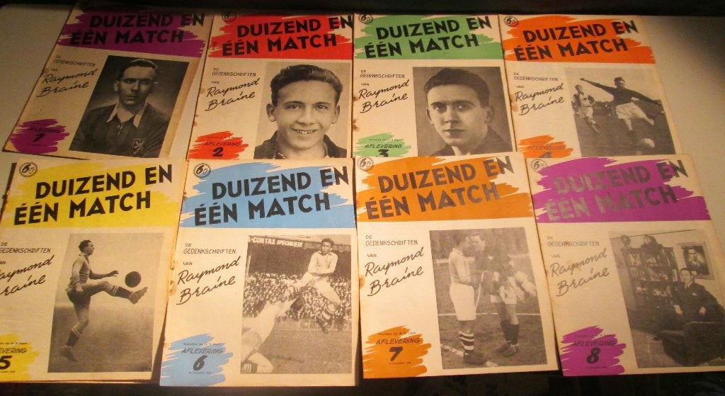 8x Duizend en één match - Raymond Braine - 1949, Ophalen of Verzenden, Gelezen, Balsport