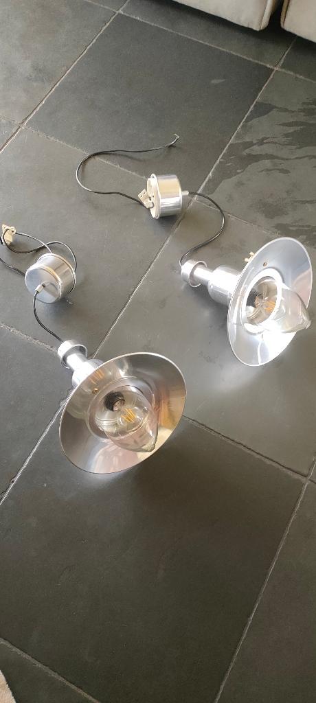 2x Ikea Ottava Hanglamp, Ophalen, Gebruikt, Glas, Vintage scheepslamp