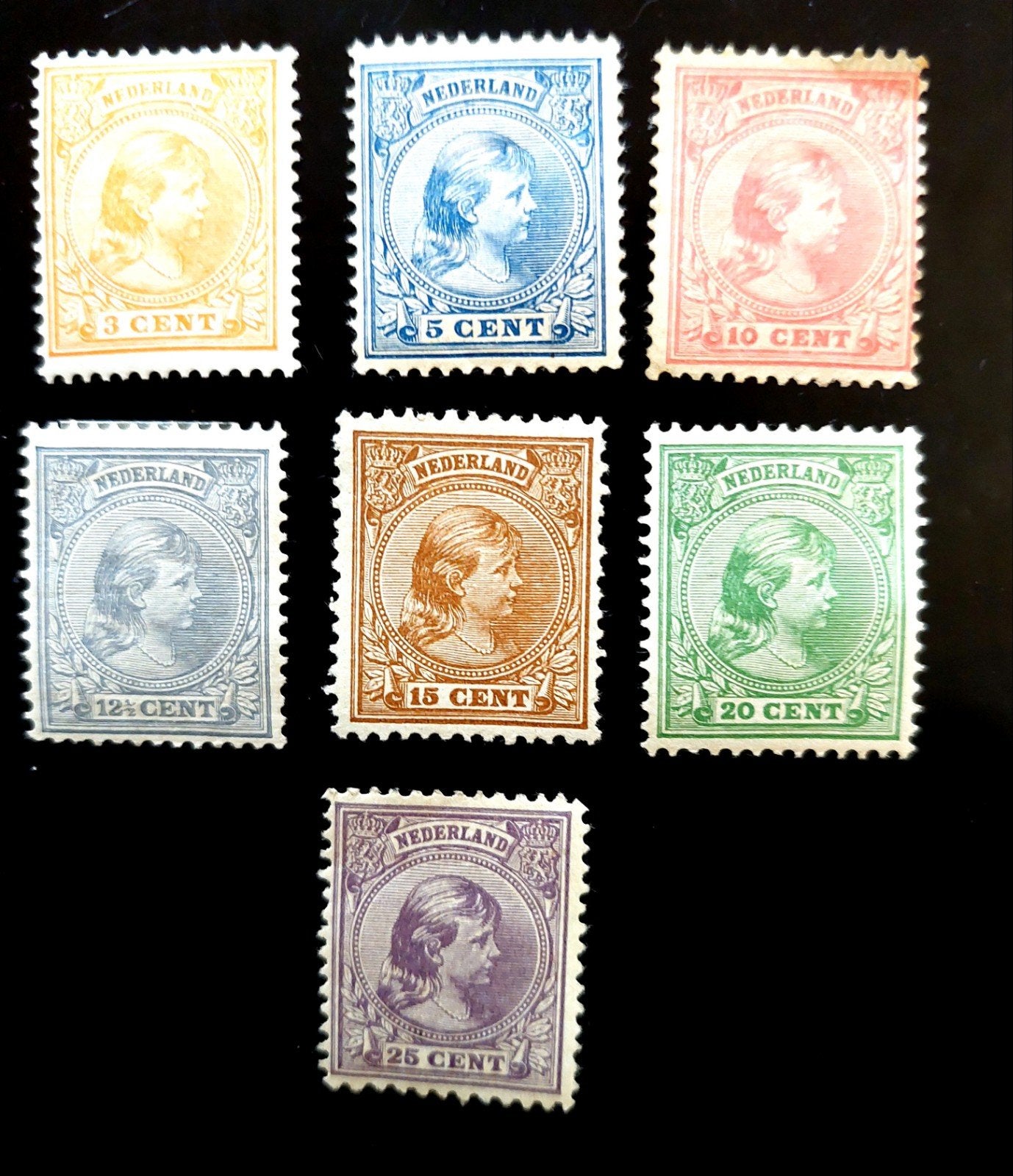 Postzegels Nederland 18911894 Serie Nvph 34-44 ongebruikt., Postzegels en Munten, Postzegels | Nederland, Ophalen of Verzenden