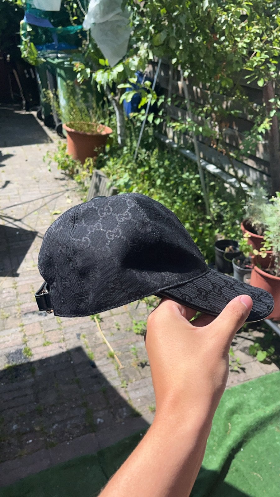 Zwarte Gucci pet, Kleding | Heren, Hoeden en Petten, Ophalen of Verzenden, Gedragen, Pet