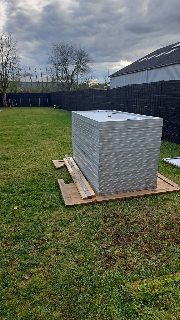 45 zonnepanelen met omlijsting |  inclusief omvormer, Ophalen, Gebruikt