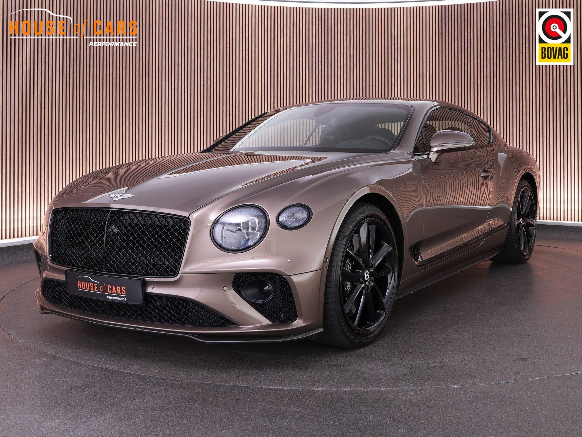 Bentley Continental GT 4.0 V8 550pk |Blackline|B&O|Mulliner, Auto's, Bentley, Automaat, Bruin, Leder, 3996 cc