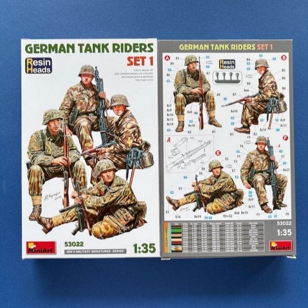 MiniArt German tank rider set 1 & 2 1/35 53022 53024, Verzenden, Nieuw, 1:35 tot 1:50