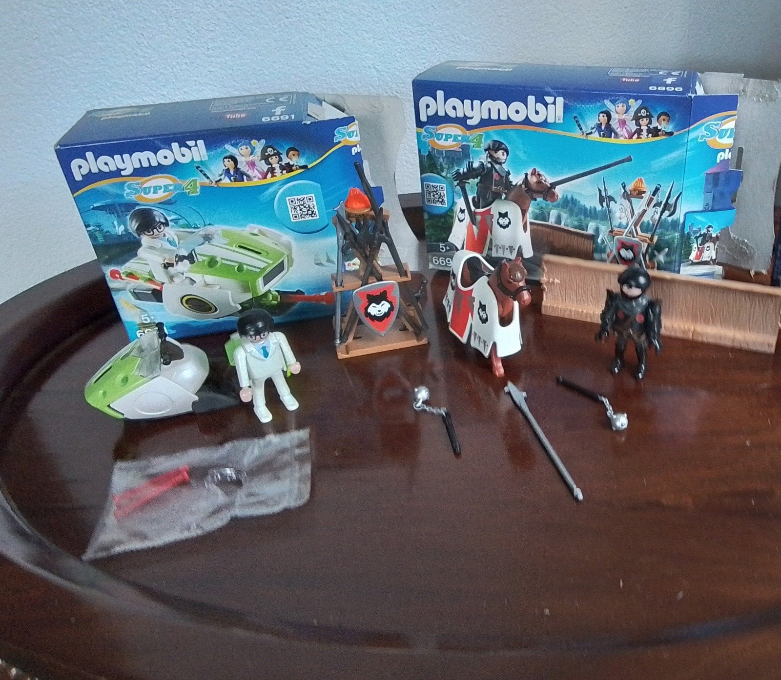 Playmobil ridders - paard en Super 4, Ophalen, Gebruikt, Complete set, Figuren