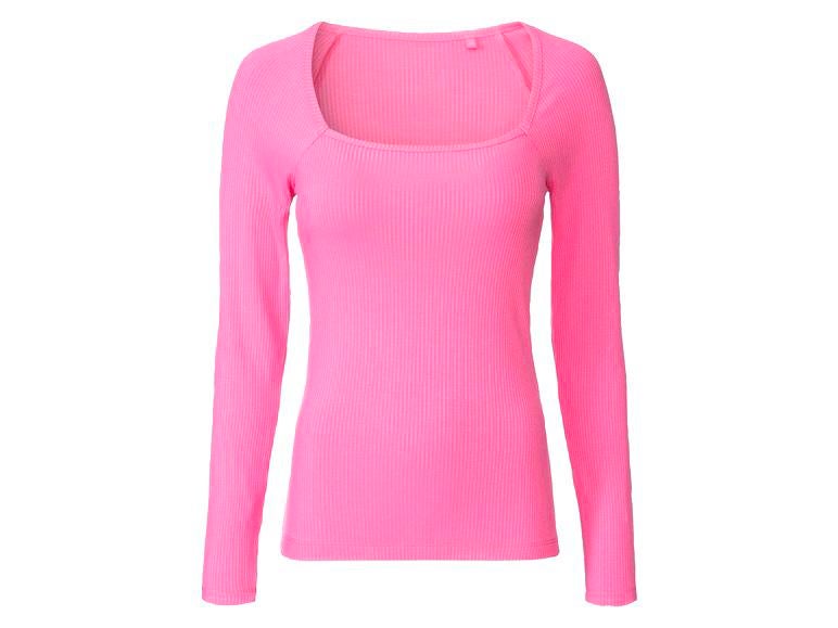 Esmara trui vierkante halslijn pink neon fluor maat L 44/ 46, Maat 42/44 (L), Nieuw, Roze, Esmara