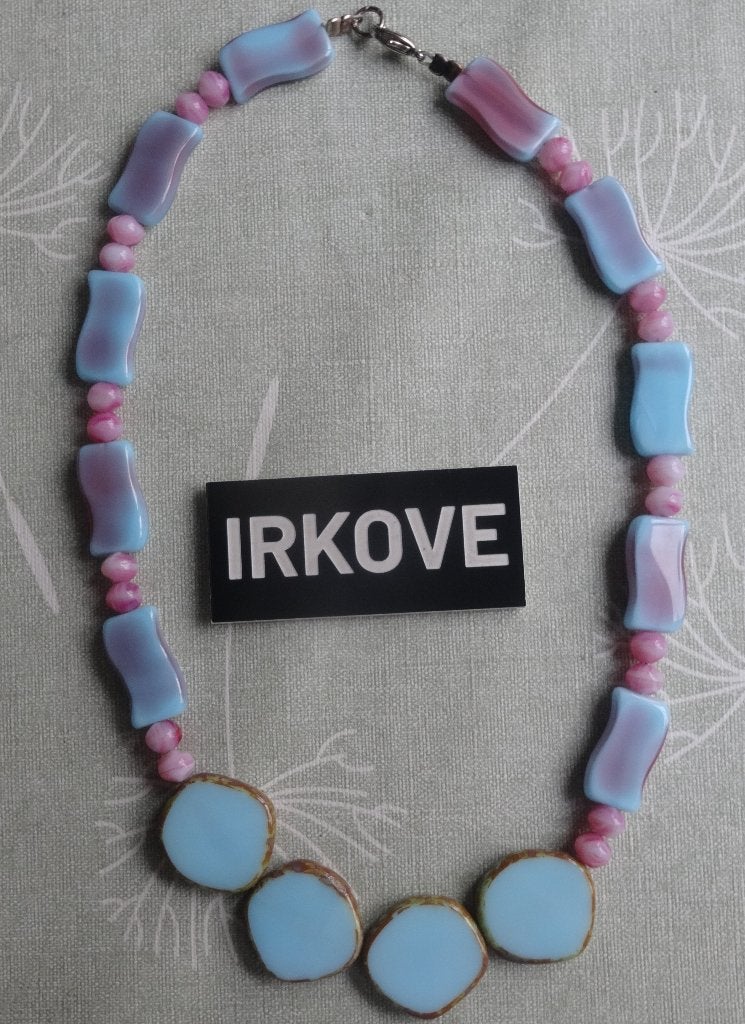 KETTING VAN PORSELEIN * Mooie Kleuren ! *, Verzenden, Zo goed als nieuw, Overige kleuren, Overige materialen