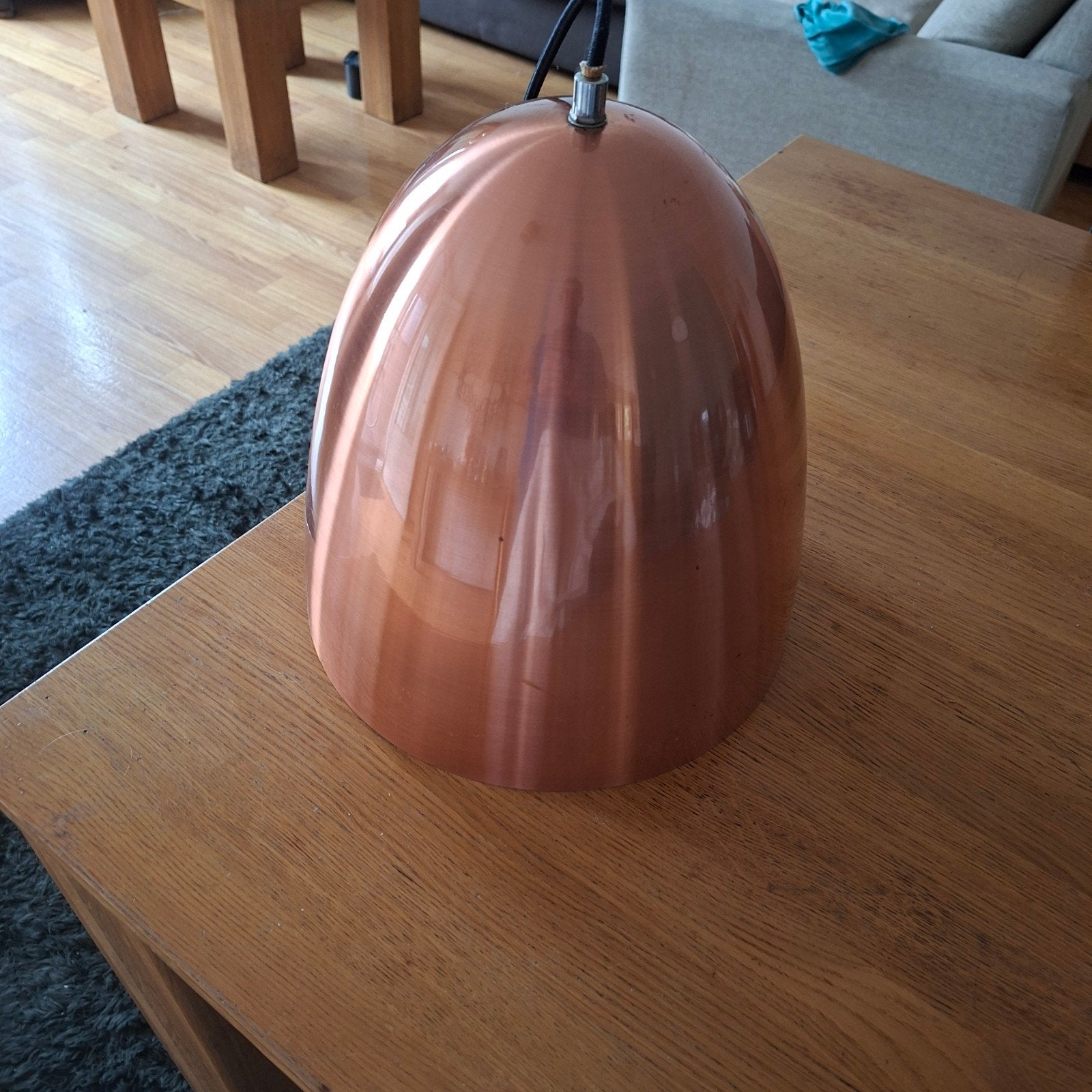 Koperkleurige hanglamp - Modern design, Gebruikt, Metaal, Modern, E27 (groot)