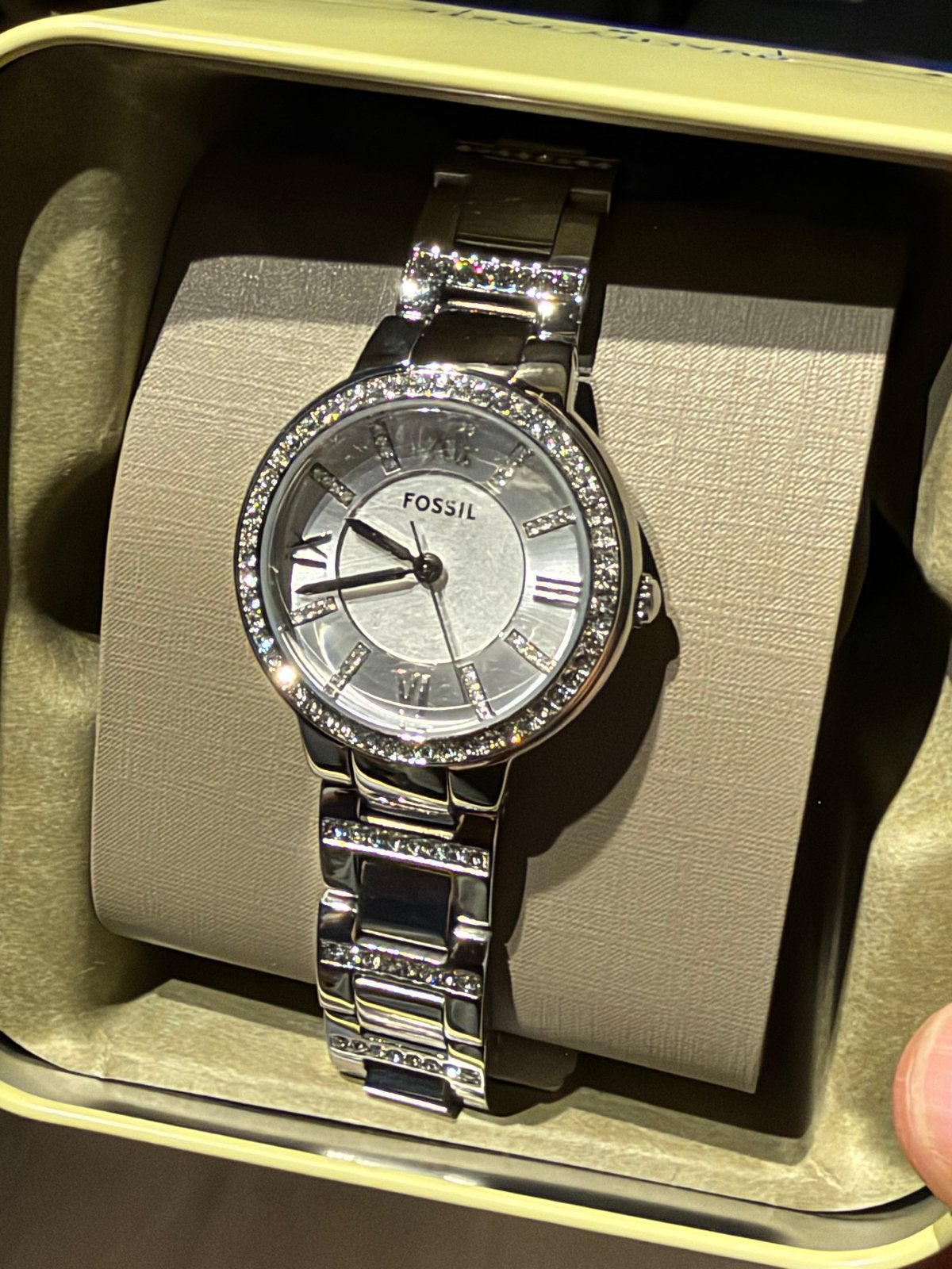Nieuw Fossil dameshorloge met strass - ES3282, Sieraden, Tassen en Uiterlijk, Horloges | Dames, Staal, Fossil, Polshorloge, Nieuw