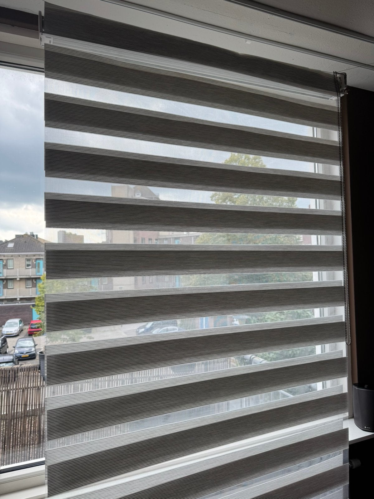 Luxaflex duo rolgordijn / zebragordijn – lichtgrijs crème, Ophalen of Verzenden, Nieuw, Wit