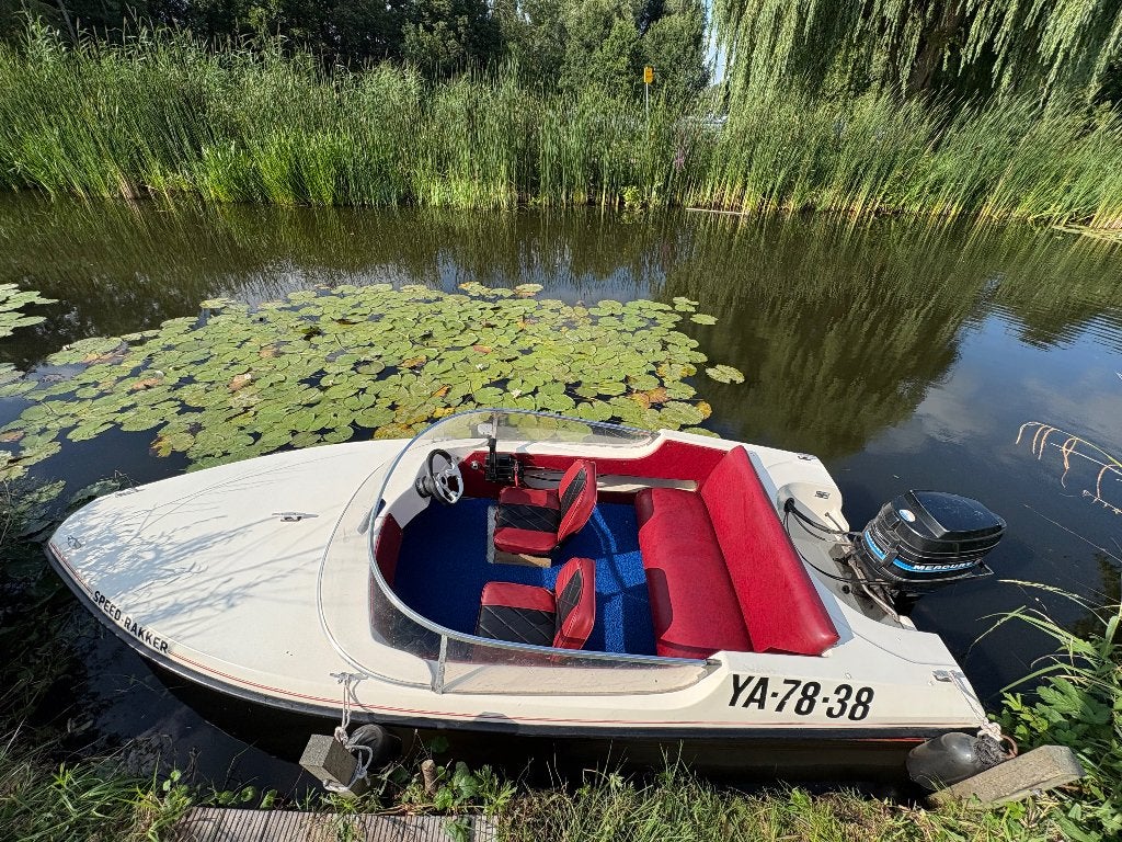Pioner speedboot met Mercury 50 pk 2 takt zonder trailer, Ophalen, Overige merken, Gebruikt, Minder dan 70 pk