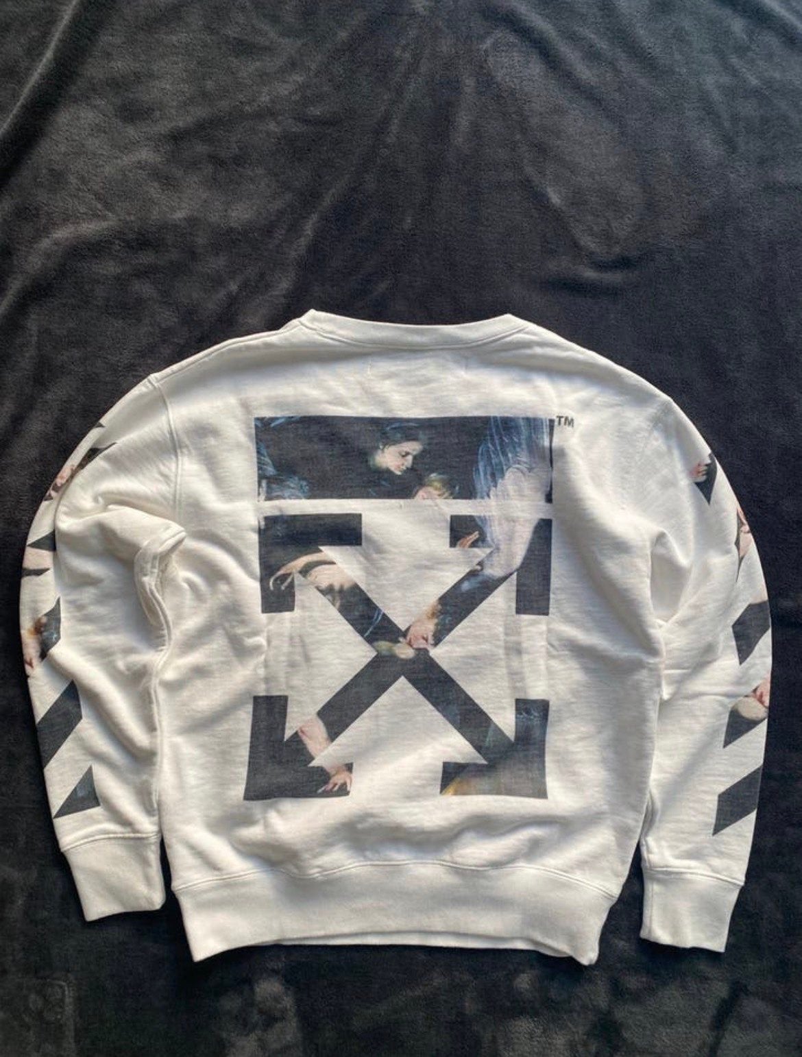 Off-White Caravaggio Arrow White Sweater, Ophalen of Verzenden, Zo goed als nieuw, Maat 48/50 (M), Wit