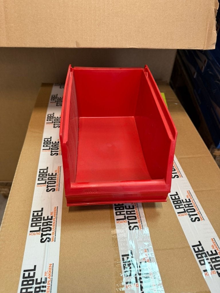 Kunststof magazijnbak / stapelbak A2 170x105x75 mm rood, Gebruikt, Minder dan 50 cm, Ophalen of Verzenden, Delta Commerce B.V.