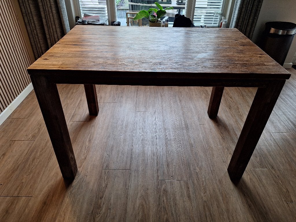 (Uitschuifbare) hoge eettafel Henders & Hazel, Huis en Inrichting, Ophalen, Gebruikt, 100 tot 150 cm, 50 tot 100 cm