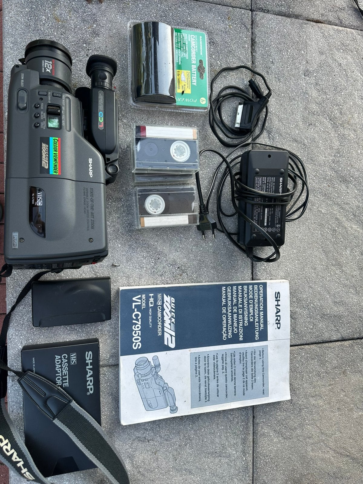 Sharp VL-C7950S VHS-C Camcorder Compleet Werkend, Verzenden
