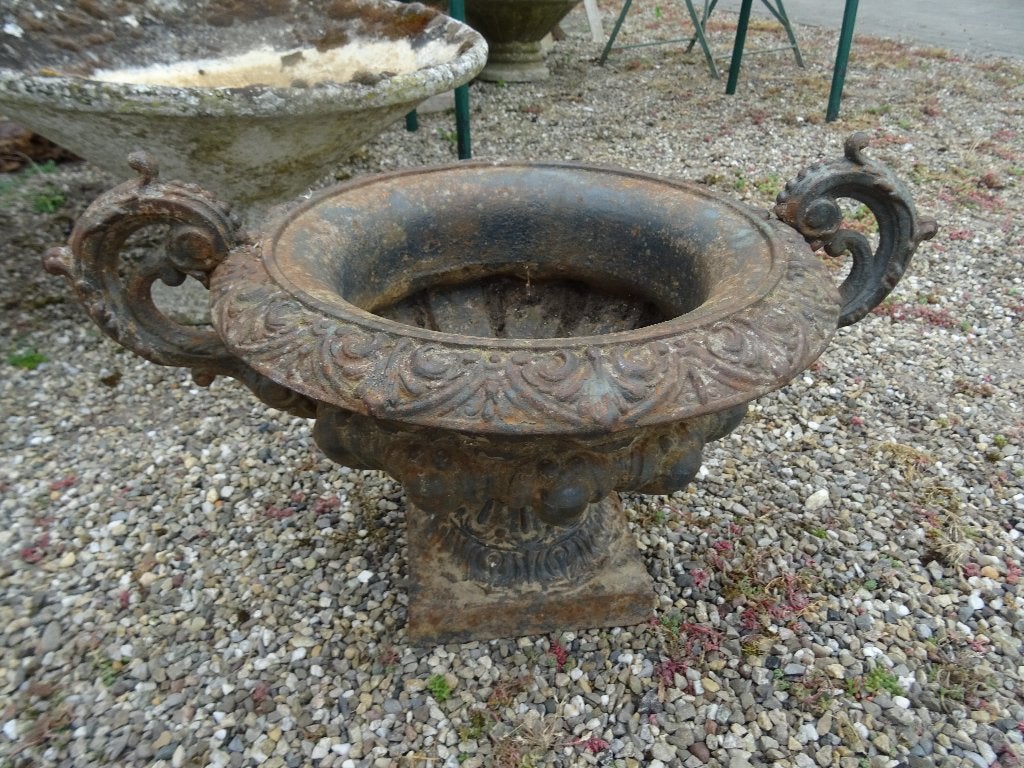 Franse antieke jardinière met handvatten, Ophalen