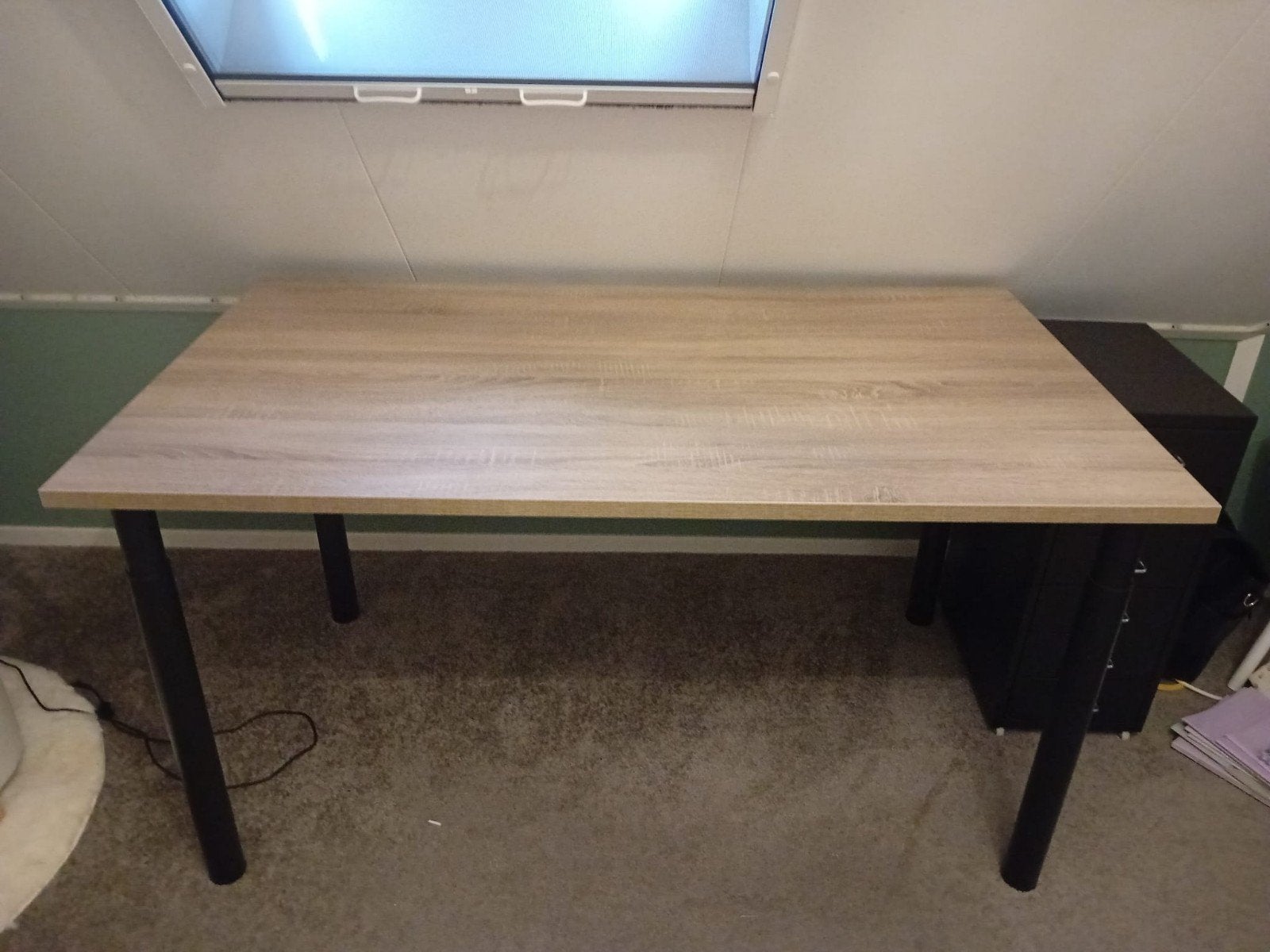 Bureau, Ophalen, Hout, In hoogte verstelbaar, Zo goed als nieuw