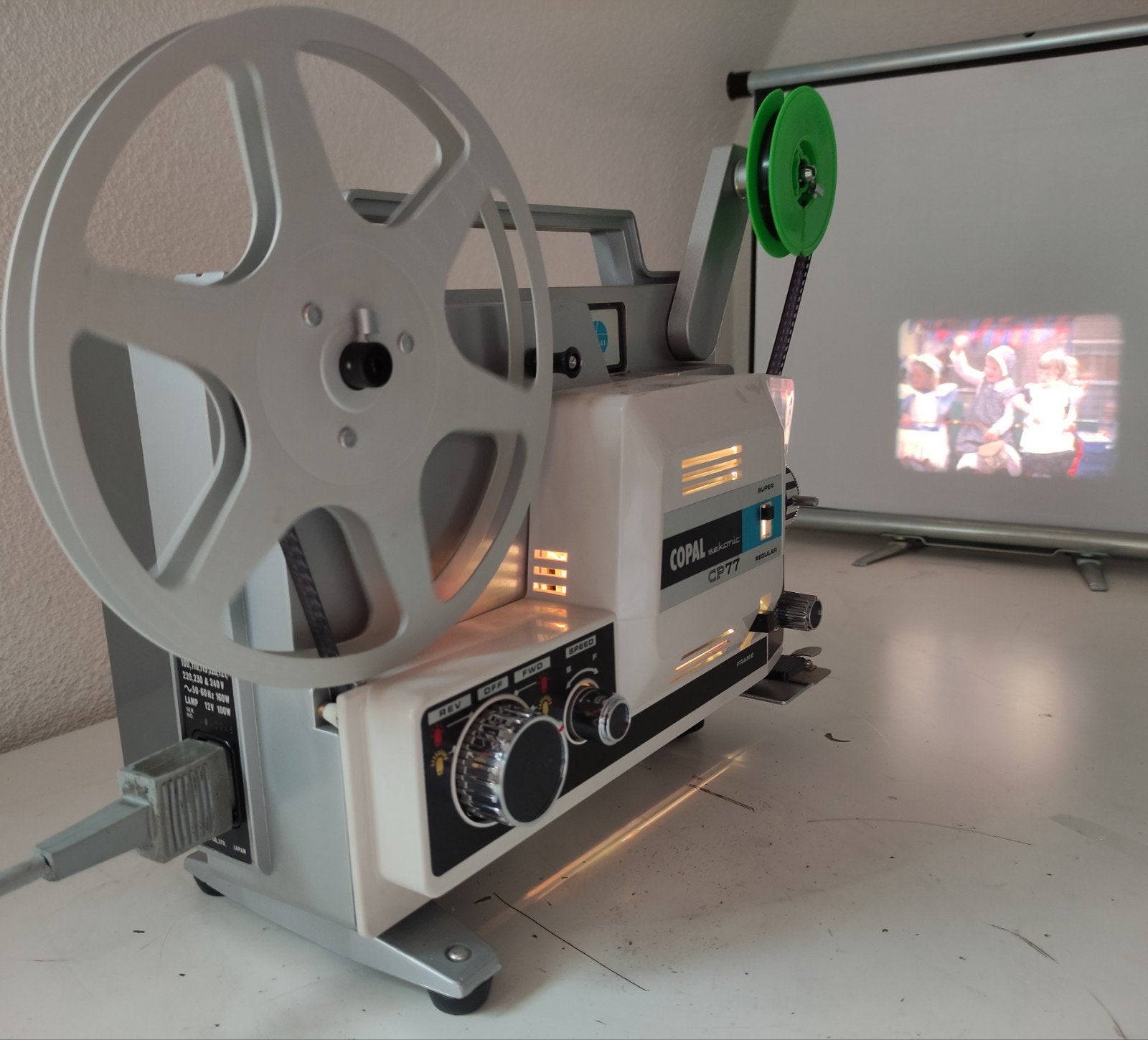 COPAL CP77 SUPER 8 en DUBBEL 8 FILMPROJECTOR, Ophalen of Verzenden, 1960 tot 1980