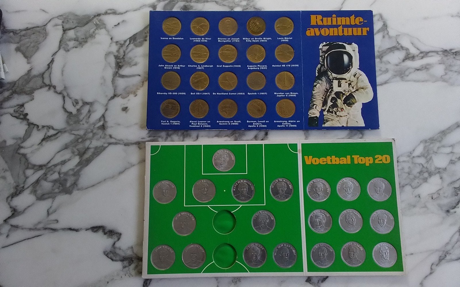 WK Shell muntenkaart 1970. +  ruimteavontuur 1969, Ophalen of Verzenden