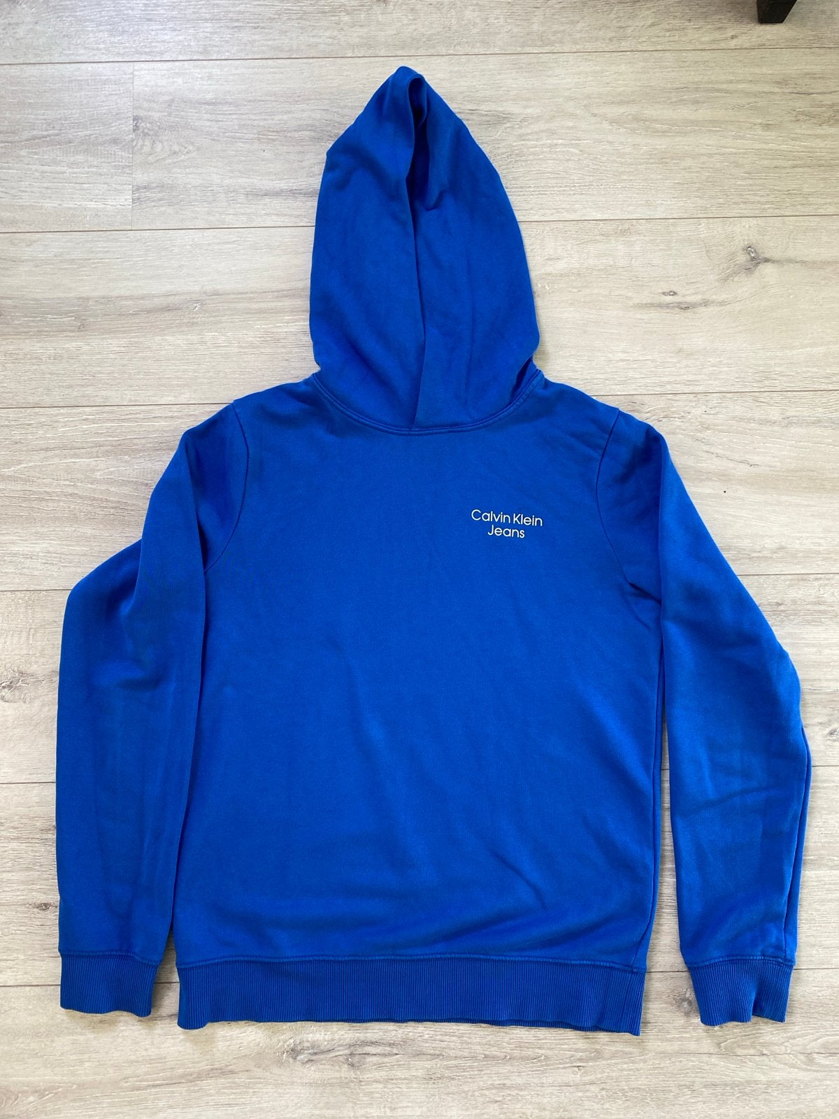 Calvin Klein Hoodie Blauw - Maat 170, Ophalen of Verzenden, Gebruikt, Jongen of Meisje, Trui of Vest