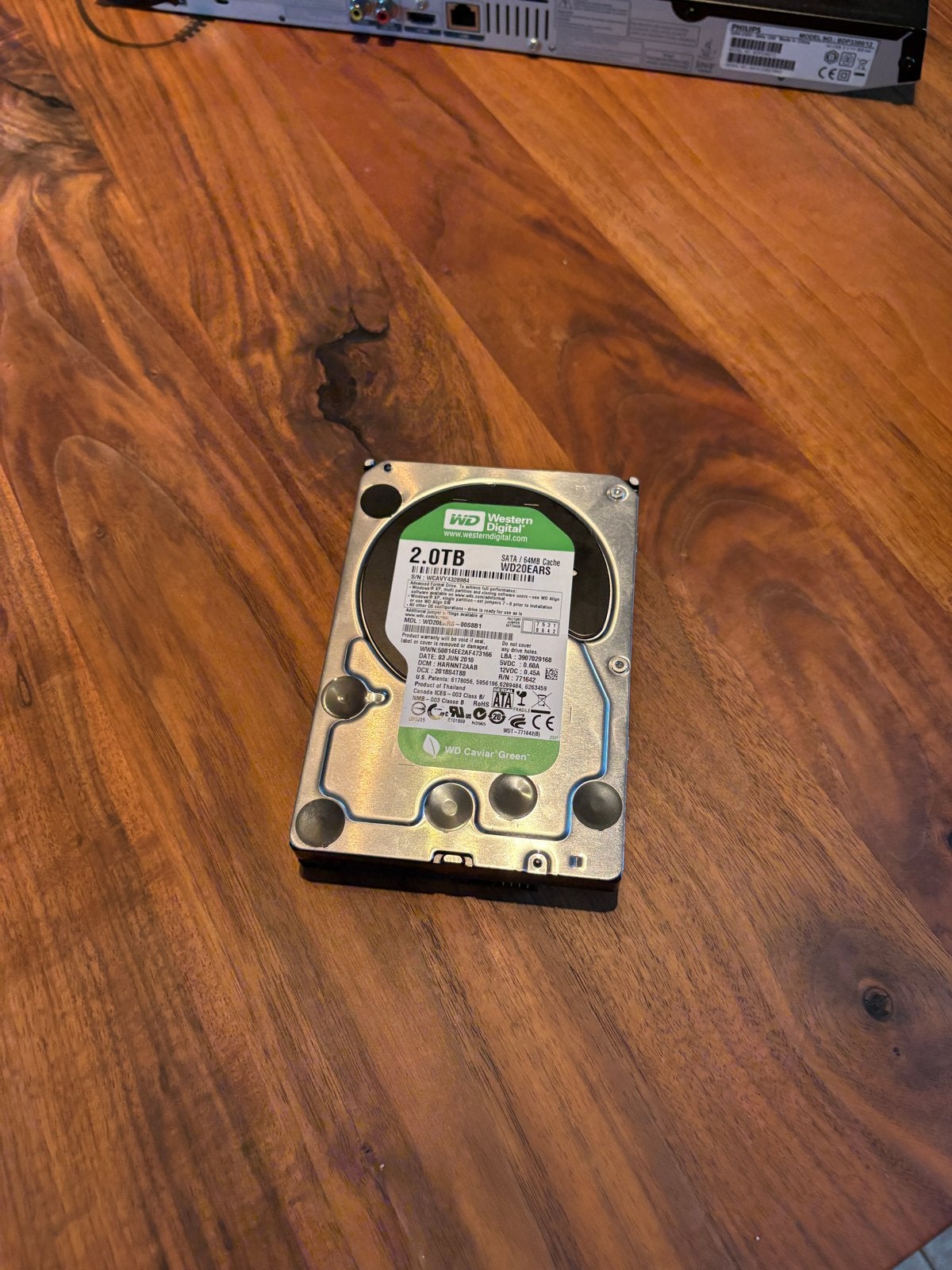 Western Digital WD20EARS 2TB SATA HDD, Intern, Gebruikt, Server, Ophalen of Verzenden